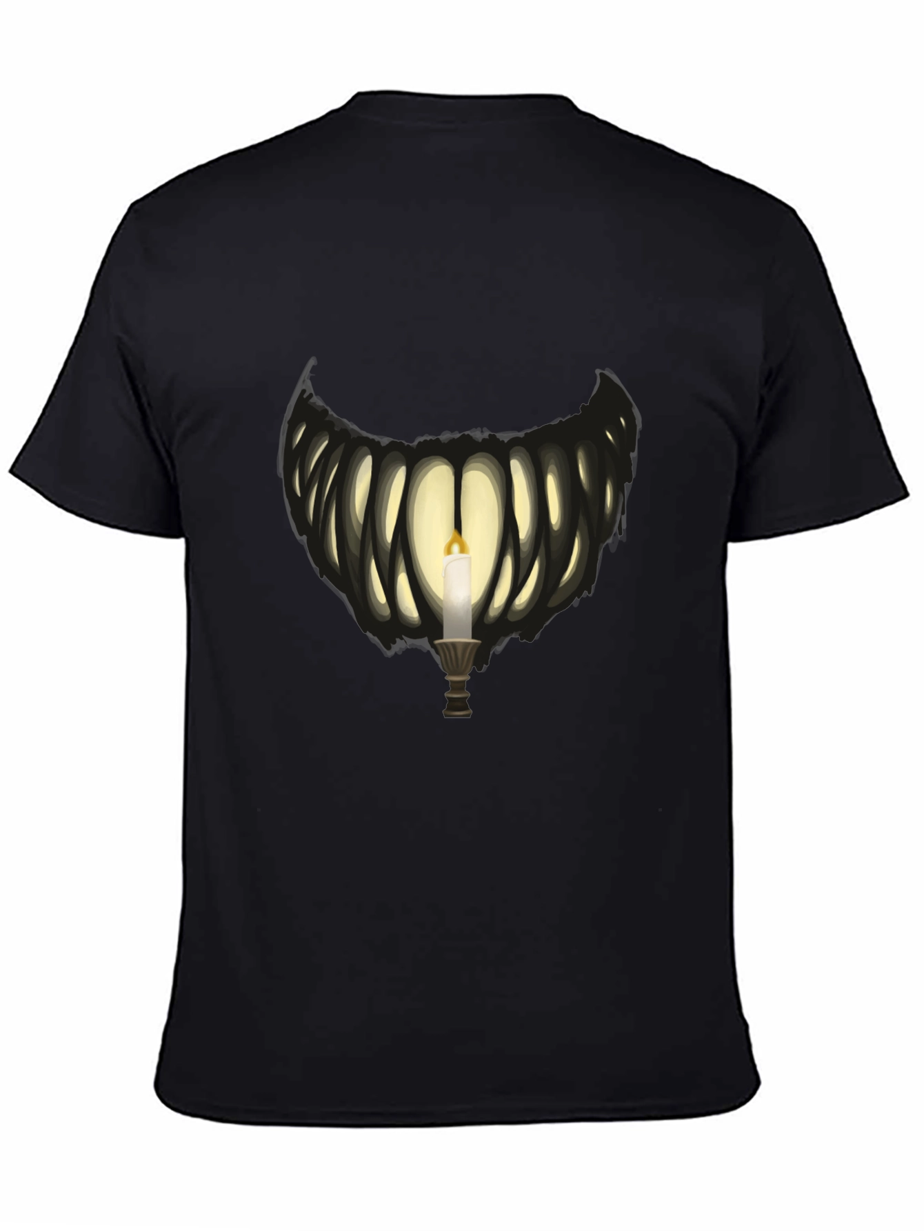 Creepy Candlelight Graphic Tee - Dark Humor T-Shirt