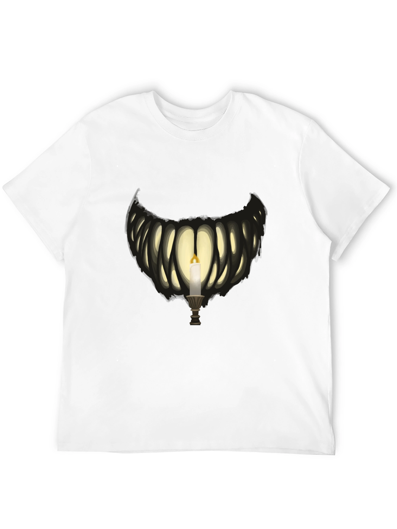 Creepy Candlelight Graphic Tee - Dark Humor T-Shirt