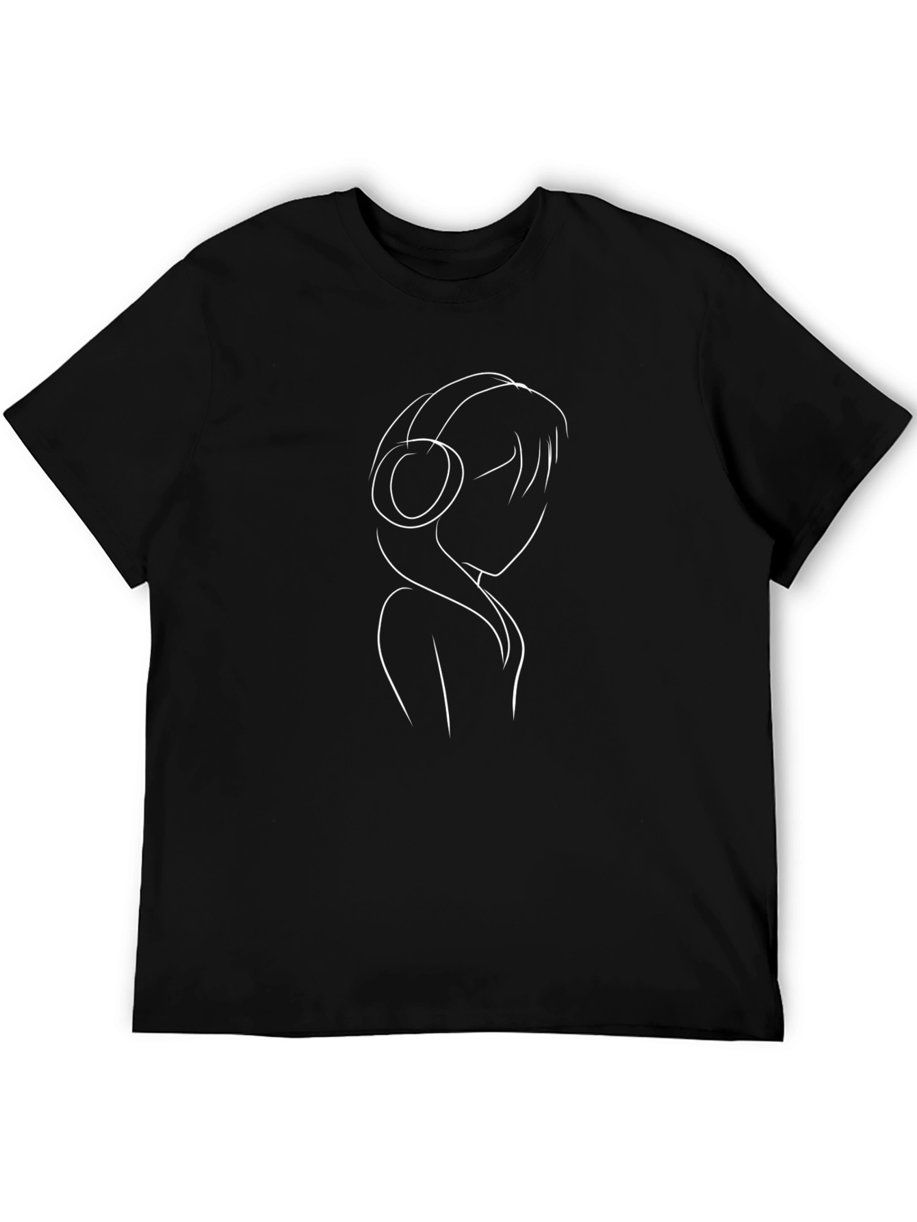 Minimalist Music Lover T-Shirt - Black