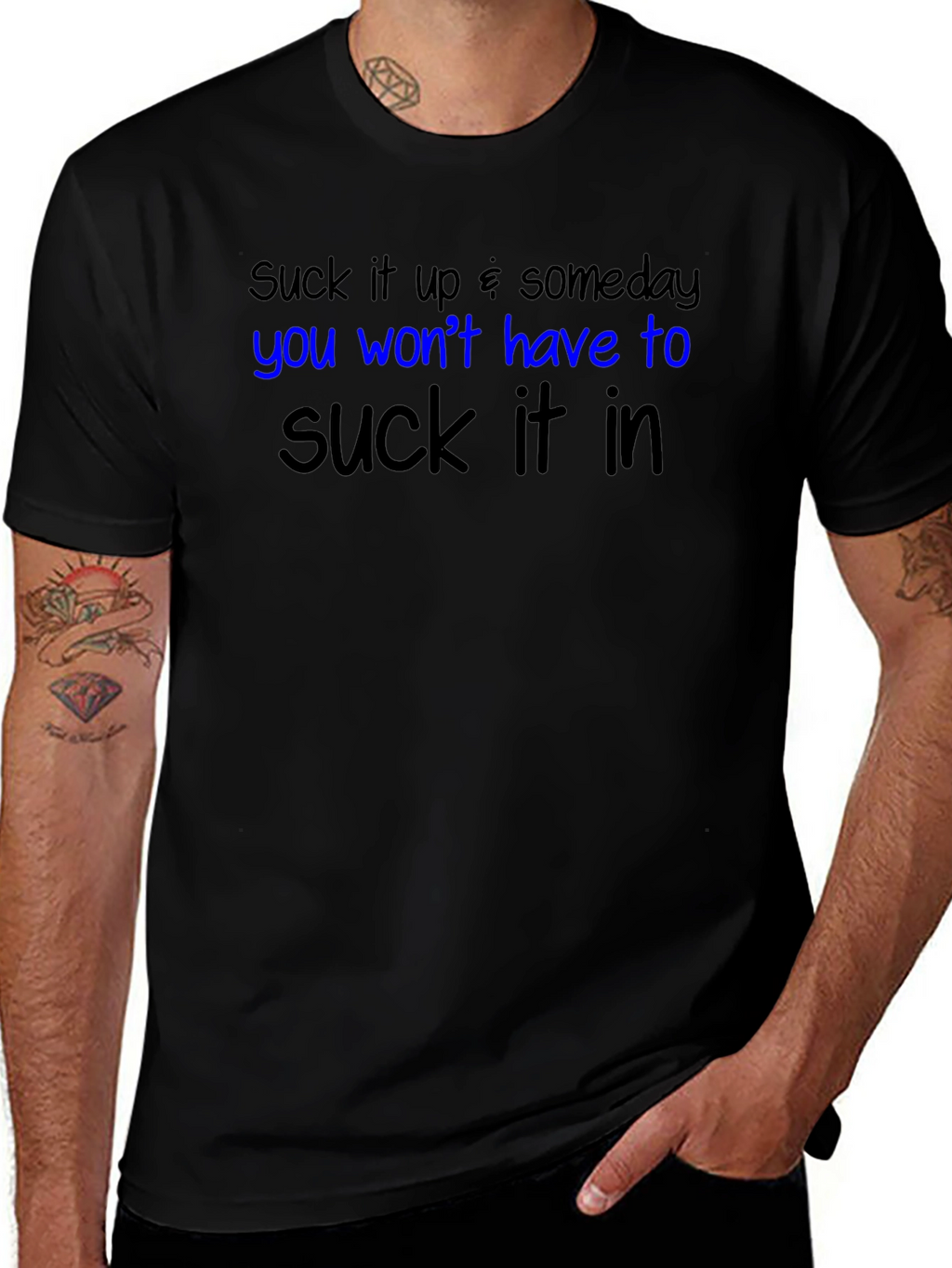 Suck it Up Graphic T-Shirt - Funny Slogan Tee