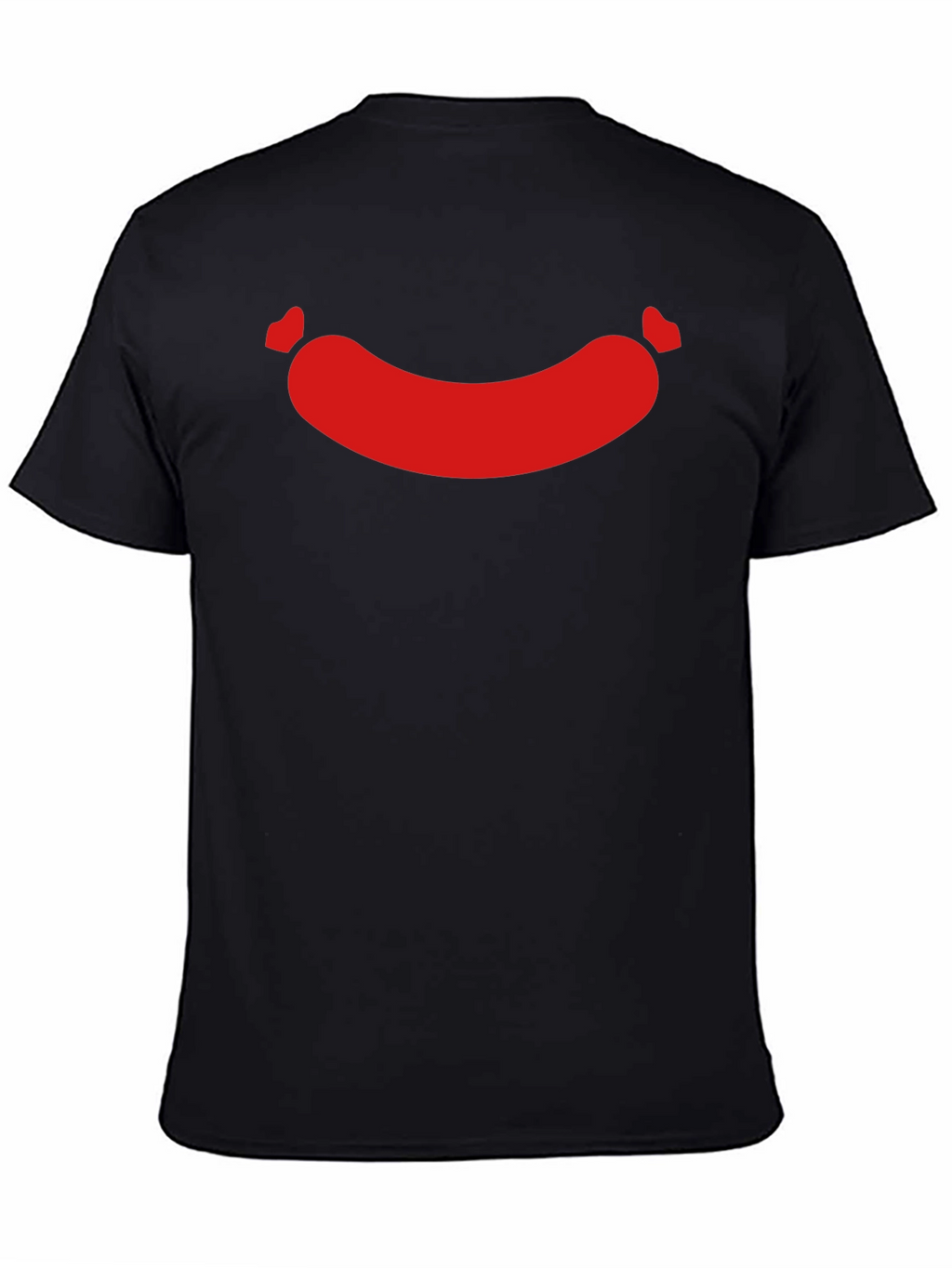 Funny Sausage Graphic Tee - Casual Black T-Shirt