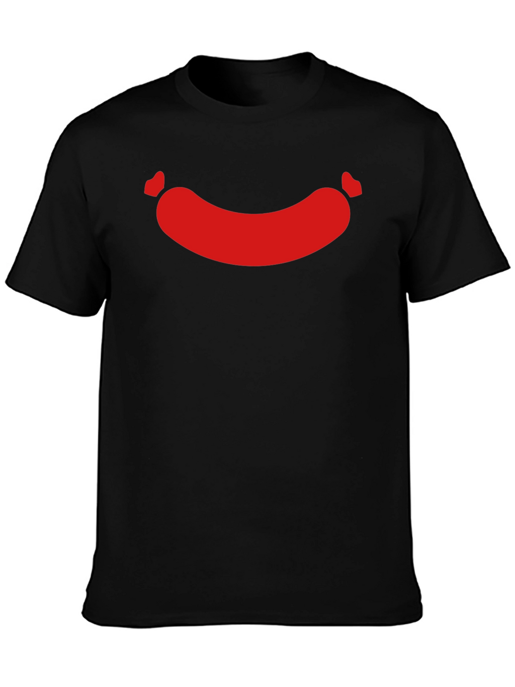 Funny Sausage Graphic Tee - Casual Black T-Shirt
