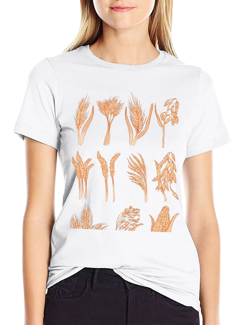 Wheat & Grain Graphic Tee - Unisex Black T-Shirt