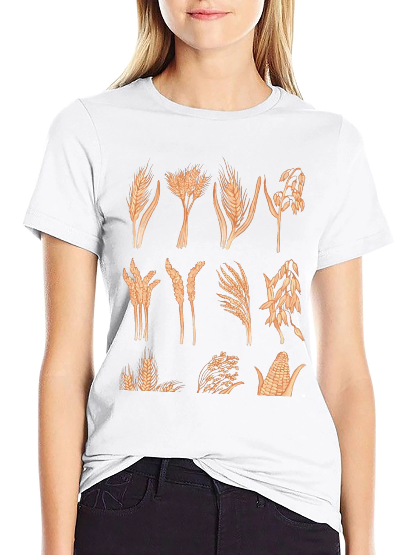 Wheat & Grain Graphic Tee - Unisex Black T-Shirt