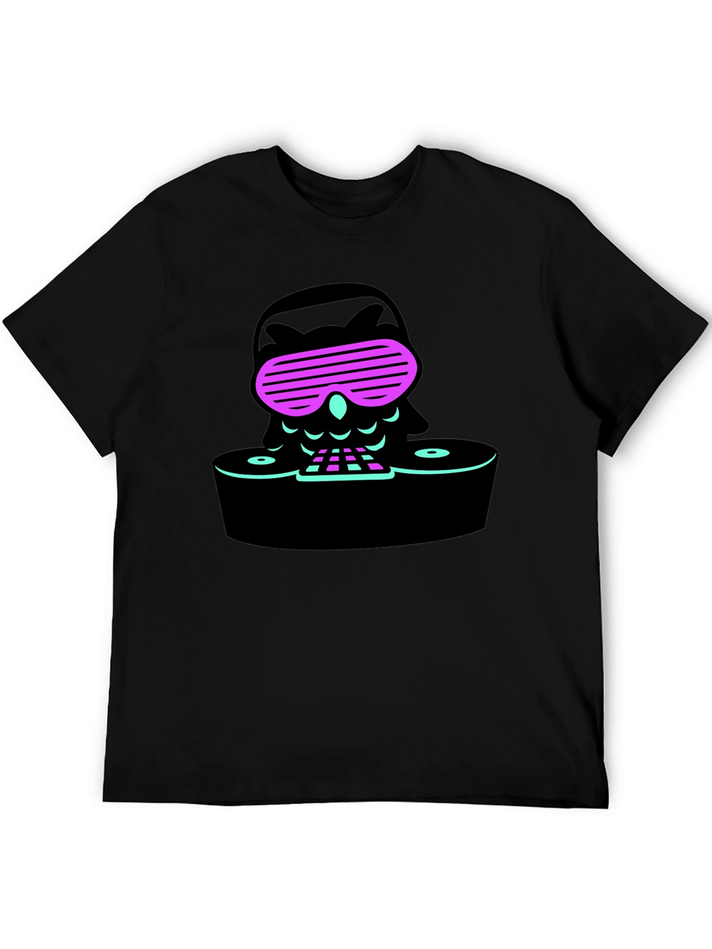 Cool Owl DJ Black T-Shirt