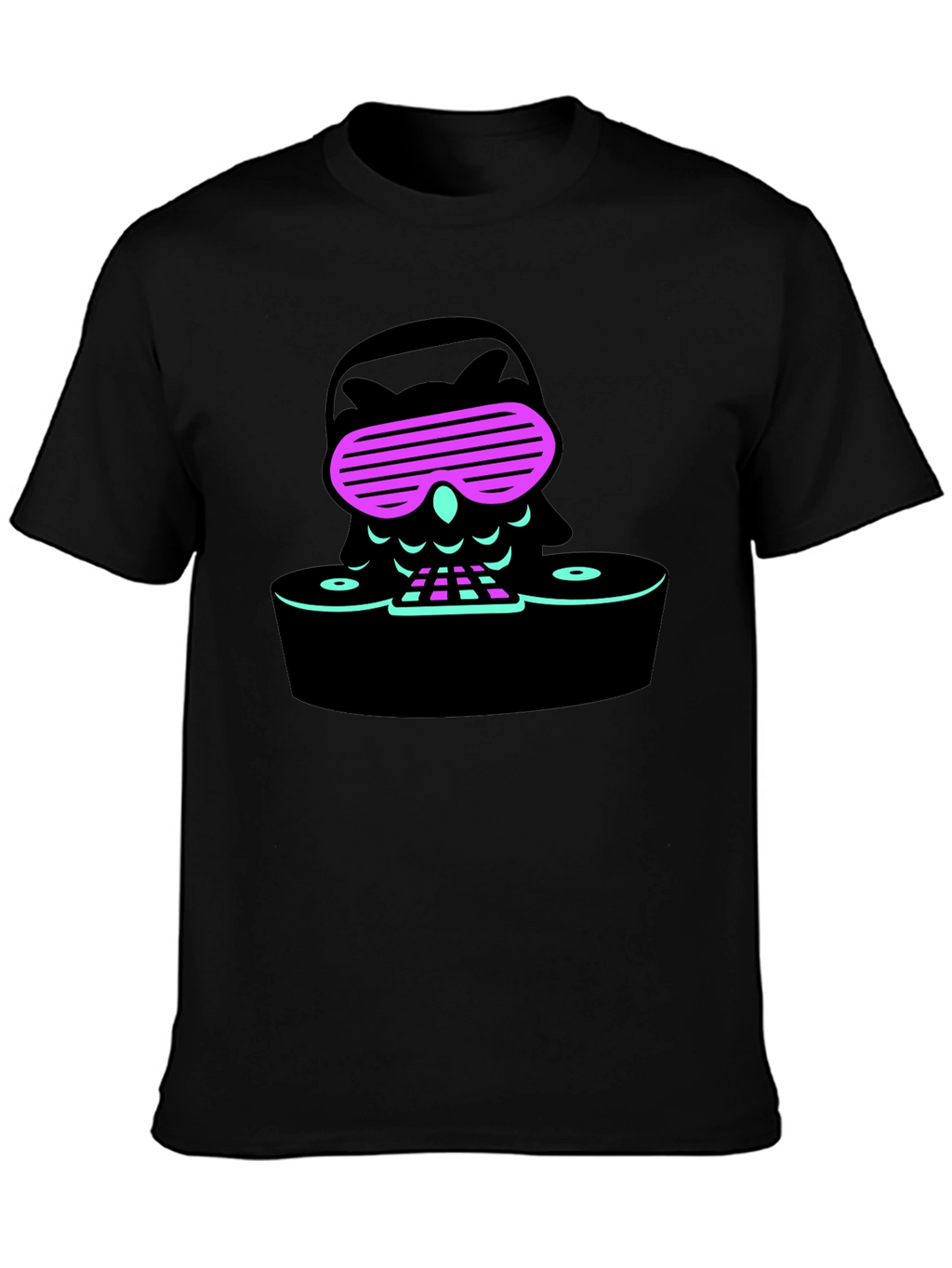 Cool Owl DJ Black T-Shirt