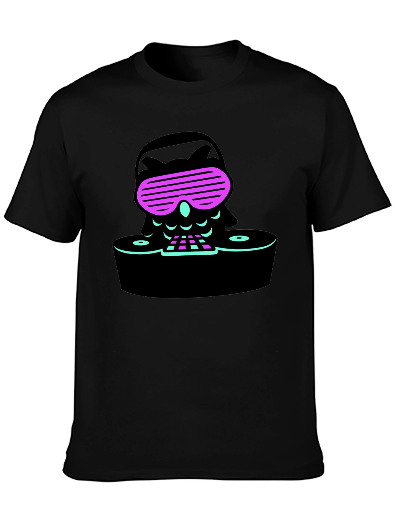 Cool Owl DJ Black T-Shirt