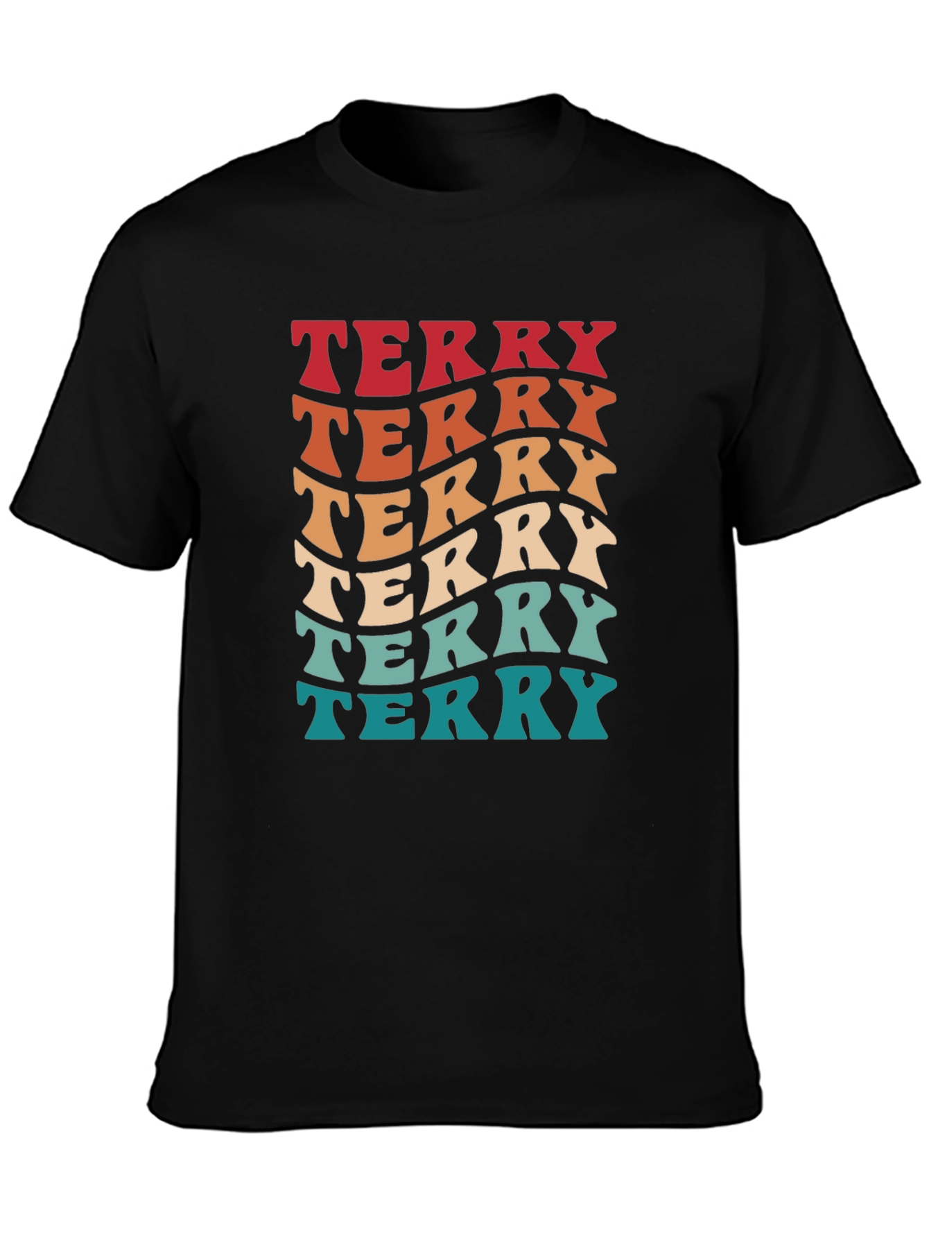 Retro Terry T-Shirt - Groovy Name Tee