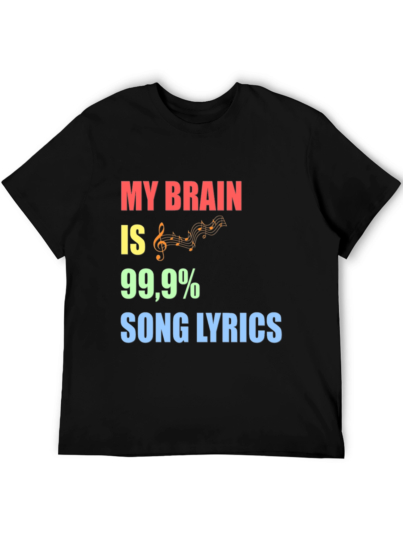 Song Lyrics Brain T-Shirt - Music Lover Tee