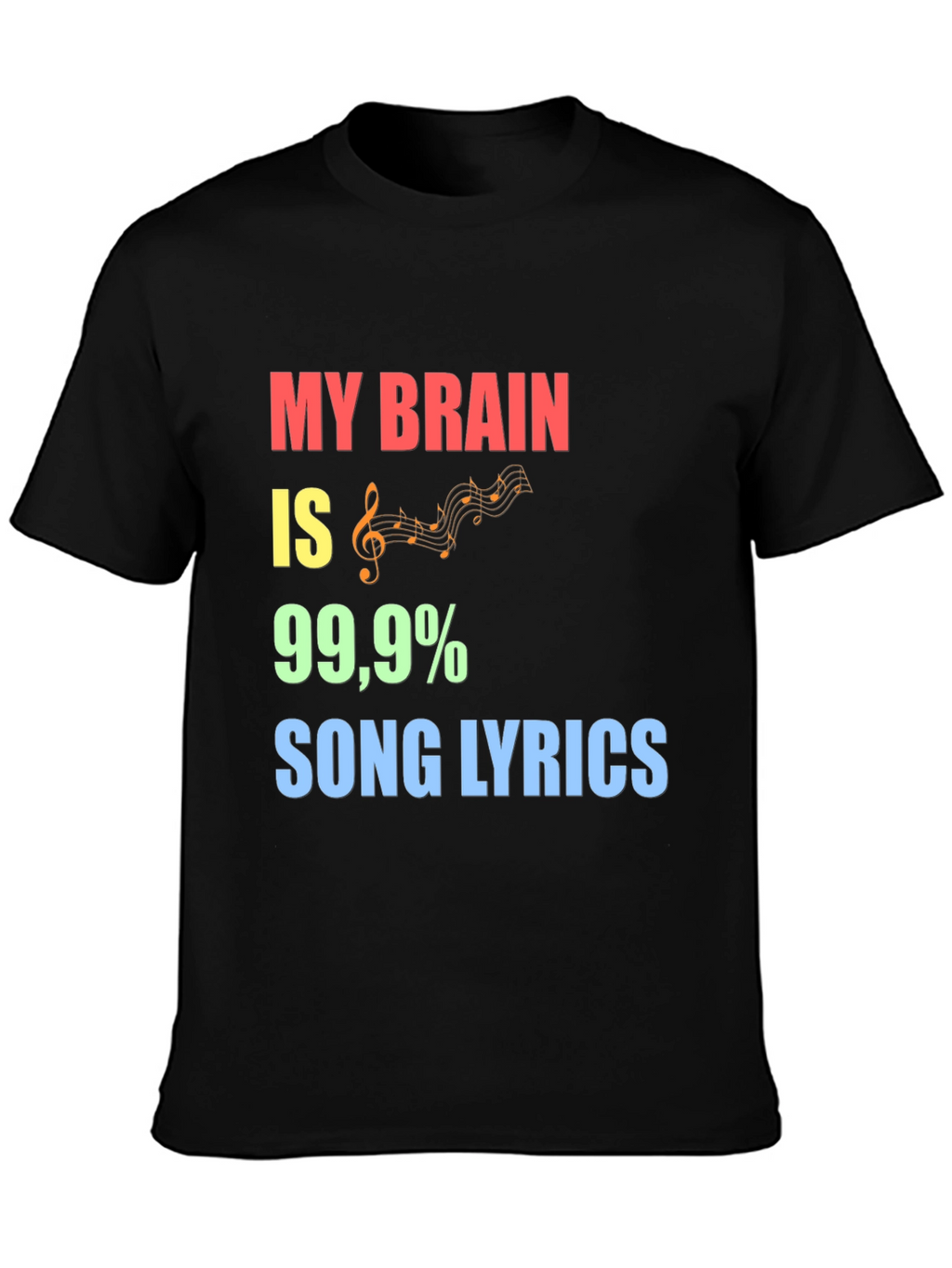 Song Lyrics Brain T-Shirt - Music Lover Tee