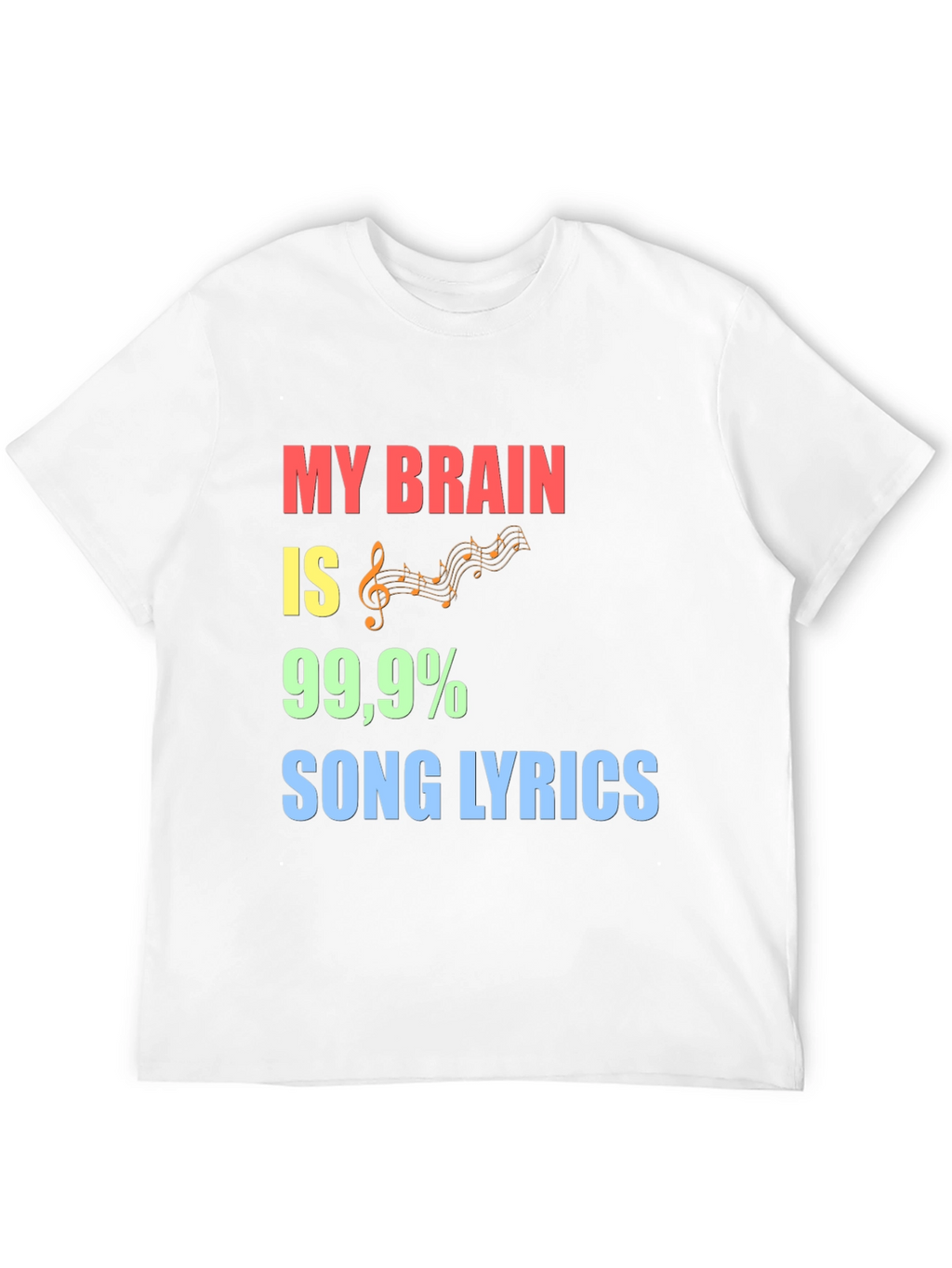 Song Lyrics Brain T-Shirt - Music Lover Tee