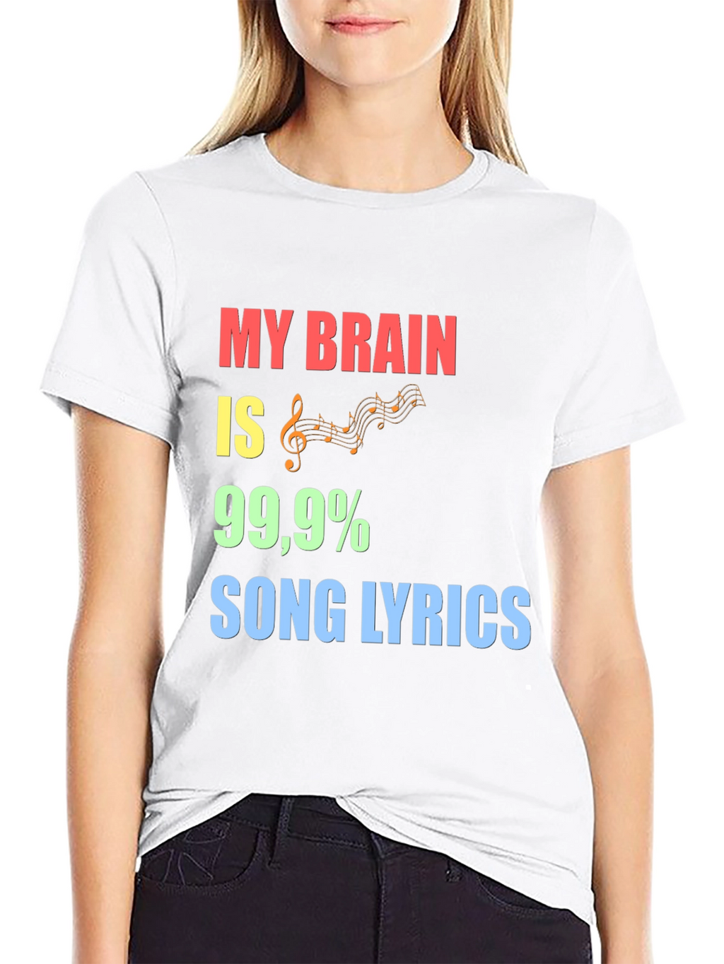 Song Lyrics Brain T-Shirt - Music Lover Tee