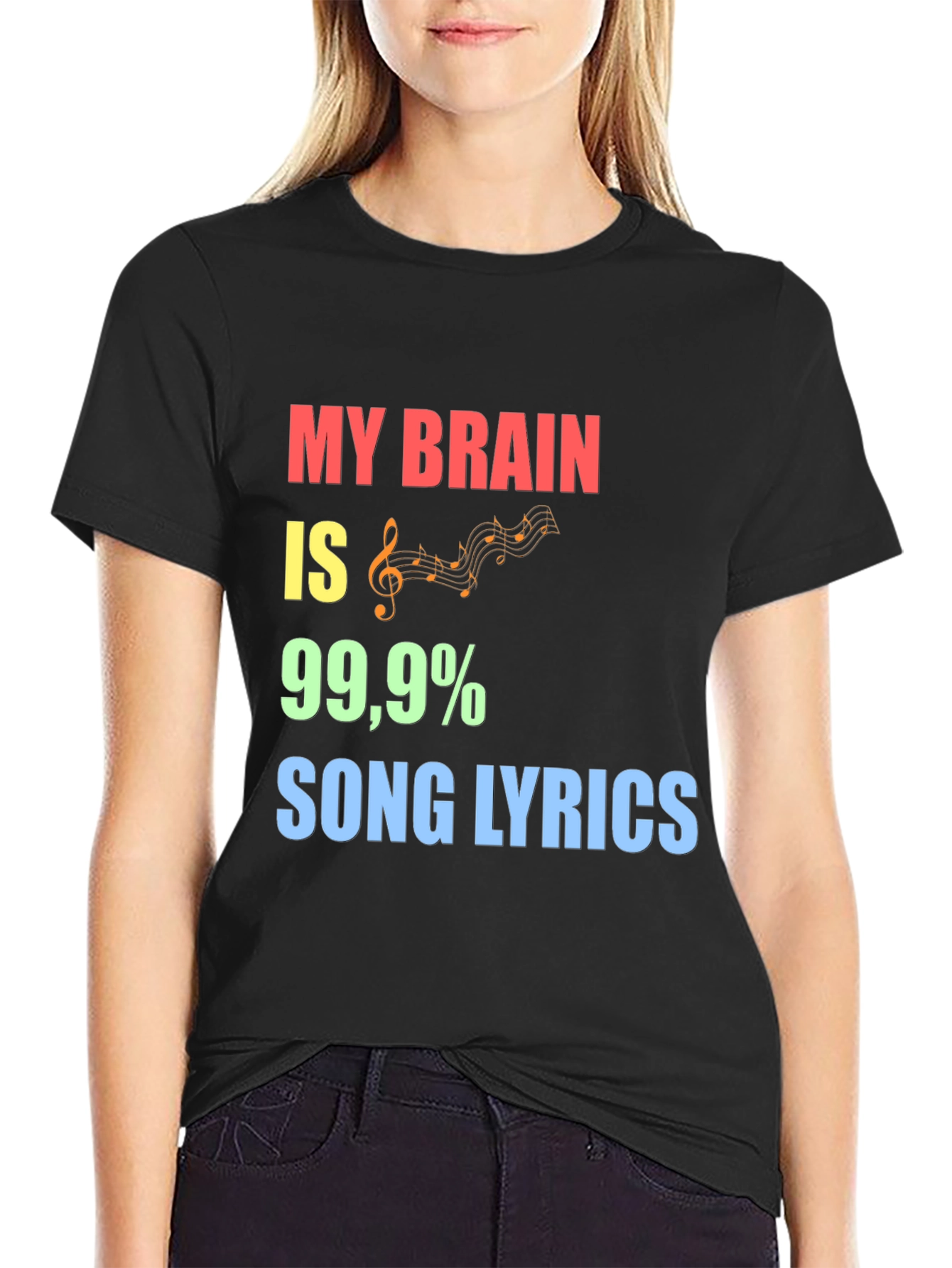 Song Lyrics Brain T-Shirt - Music Lover Tee