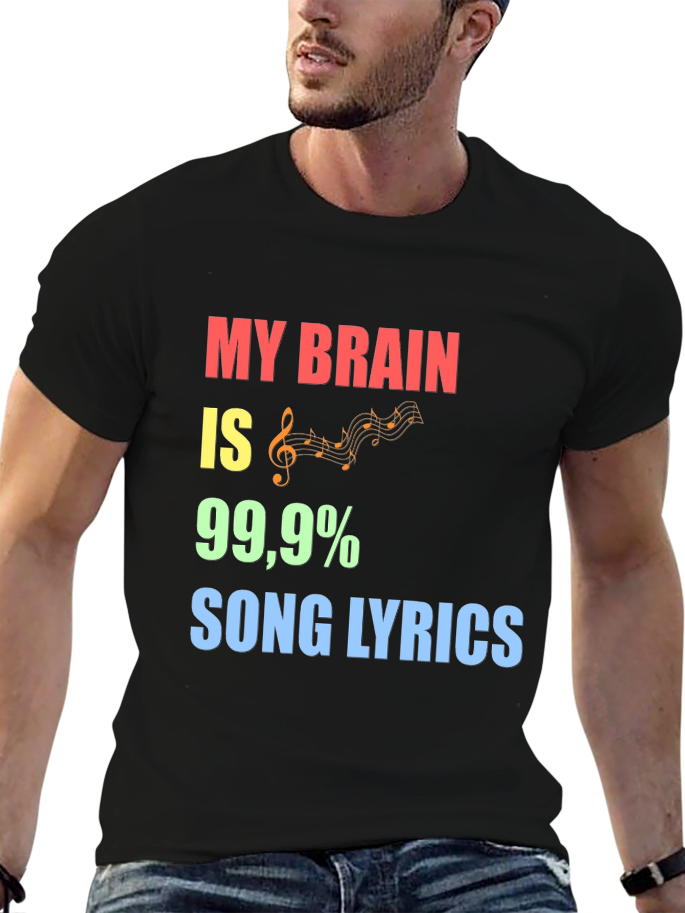 Song Lyrics Brain T-Shirt - Music Lover Tee
