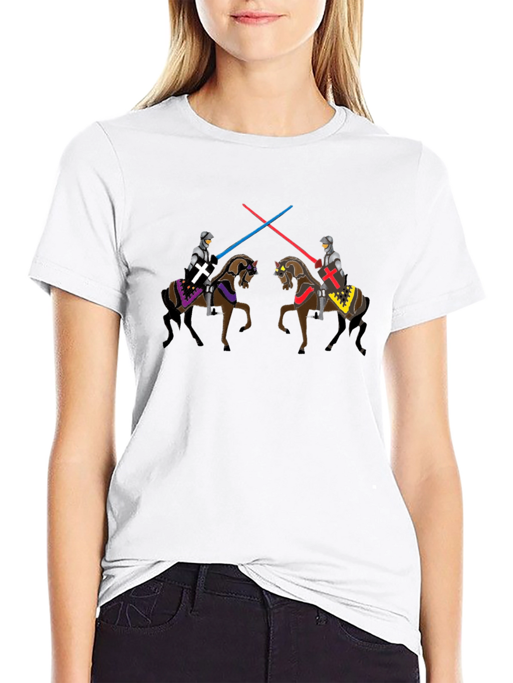 Jousting Knights Lightsaber T-Shirt
