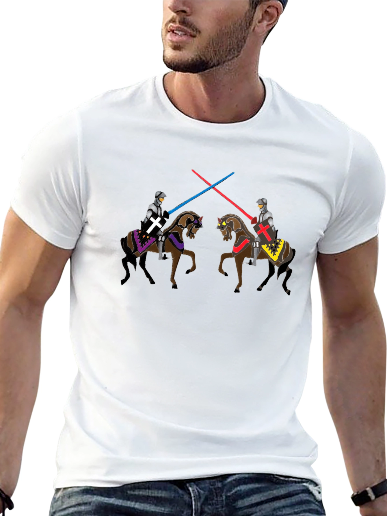Jousting Knights Lightsaber T-Shirt