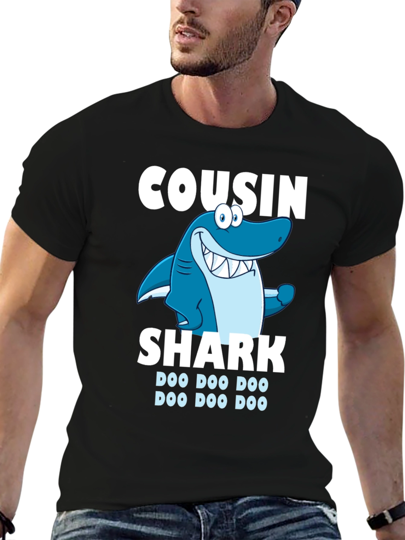 Cousin Shark T-Shirt - Doo Doo Doo Funny Family Tee