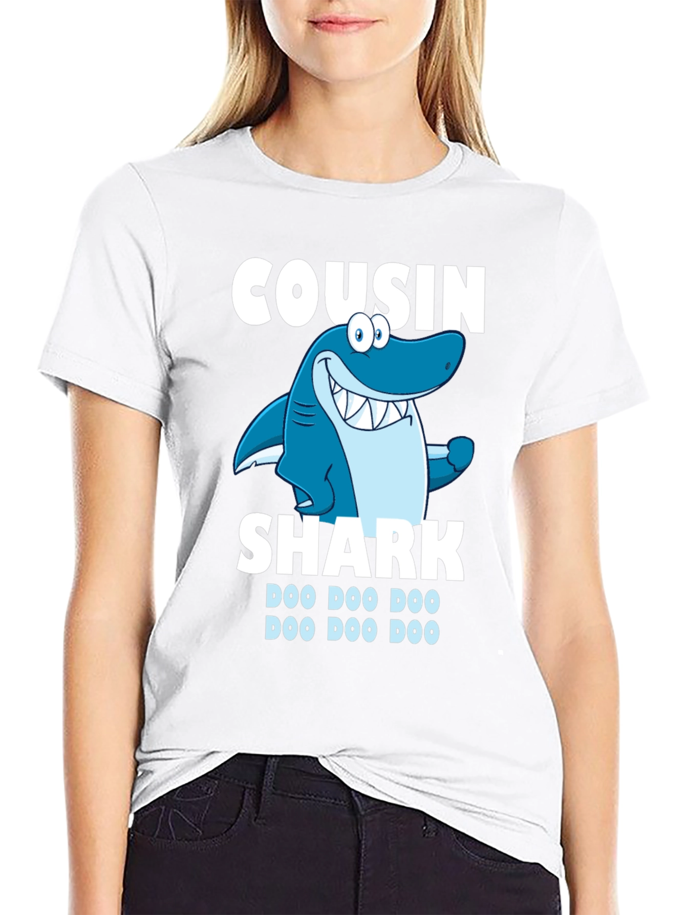 Cousin Shark T-Shirt - Doo Doo Doo Funny Family Tee