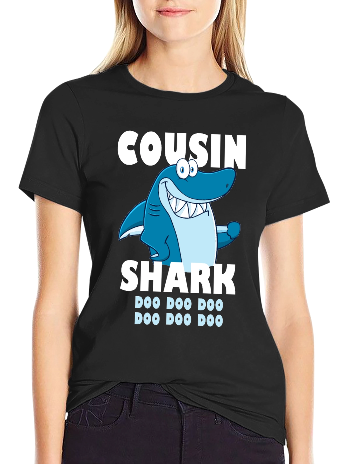 Cousin Shark T-Shirt - Doo Doo Doo Funny Family Tee