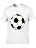 Soccer Ball Graphic Black T-Shirt