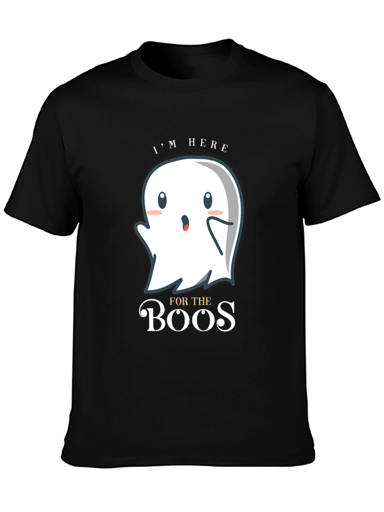 Funny Halloween Ghost T-Shirt - Im Here for the Boos