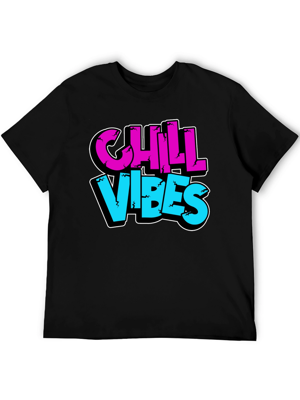 Chill Vibes Graphic Tee - Black