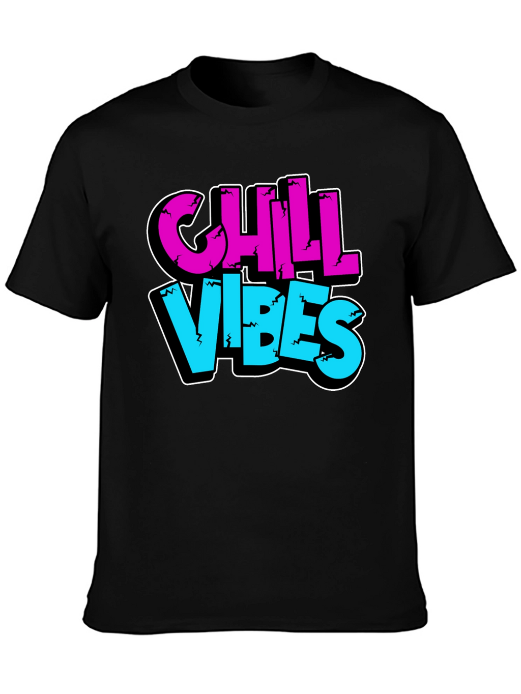 Chill Vibes Graphic Tee - Black