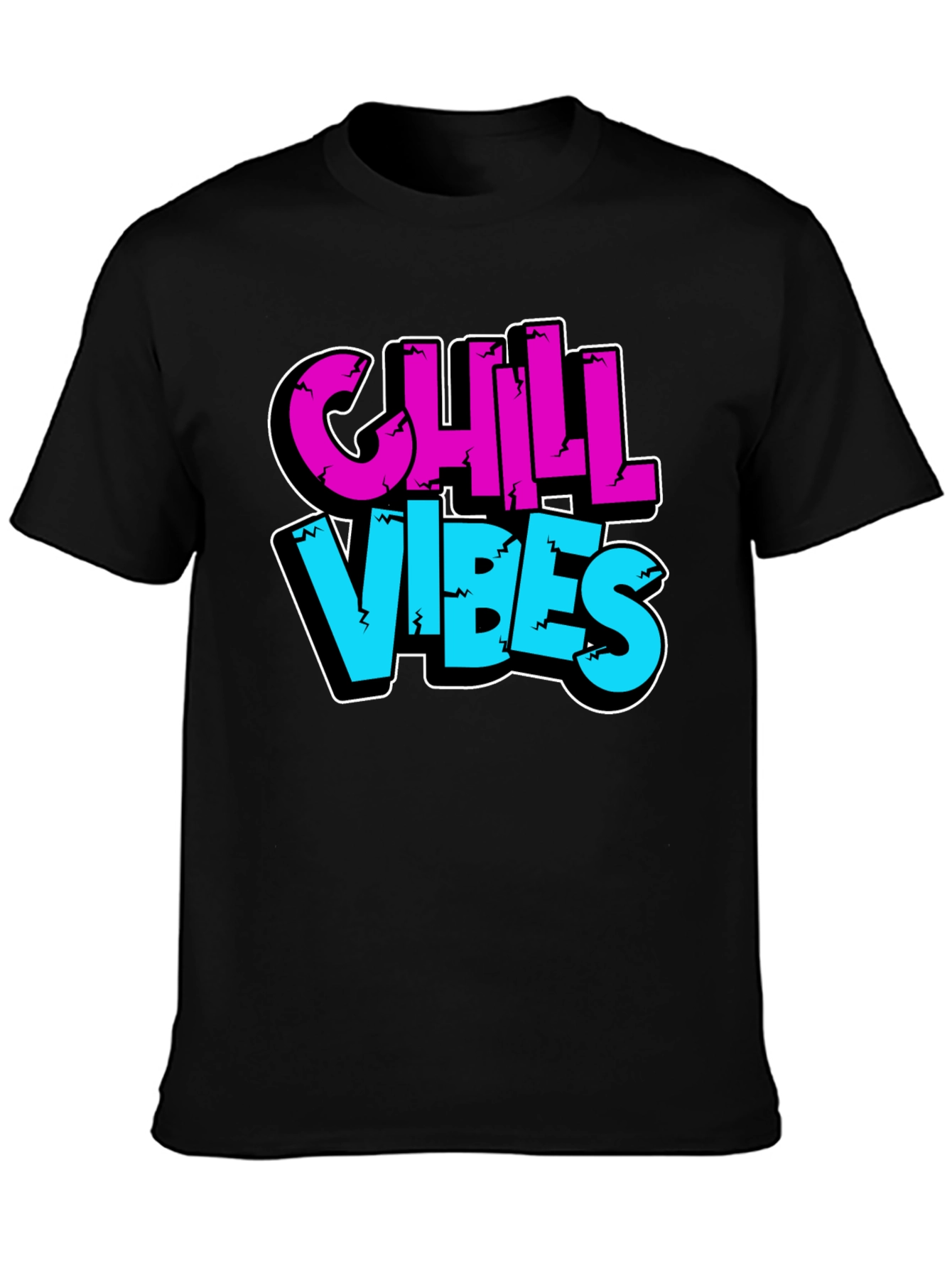 Chill Vibes Graphic Tee - Black
