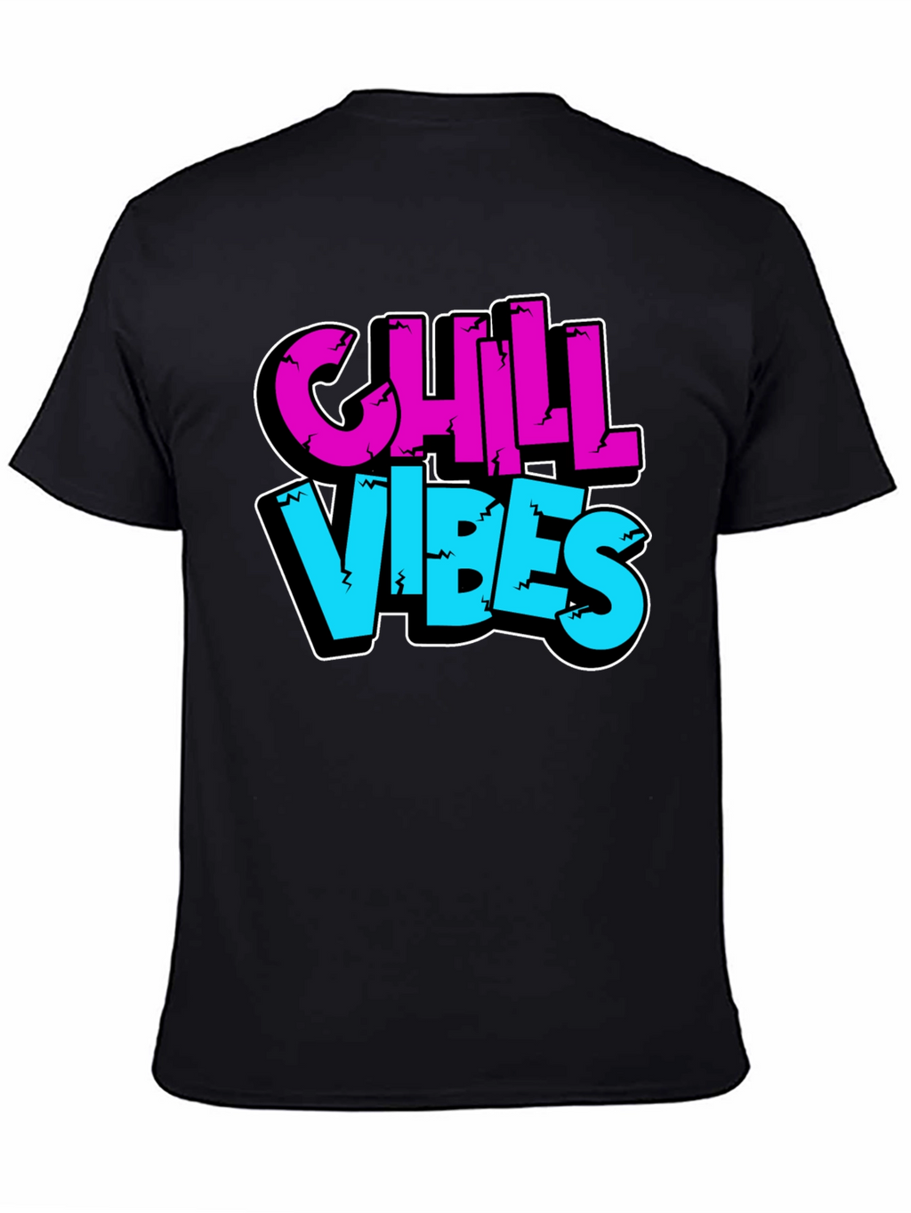 Chill Vibes Graphic Tee - Black