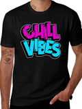 Chill Vibes Graphic Tee - Black