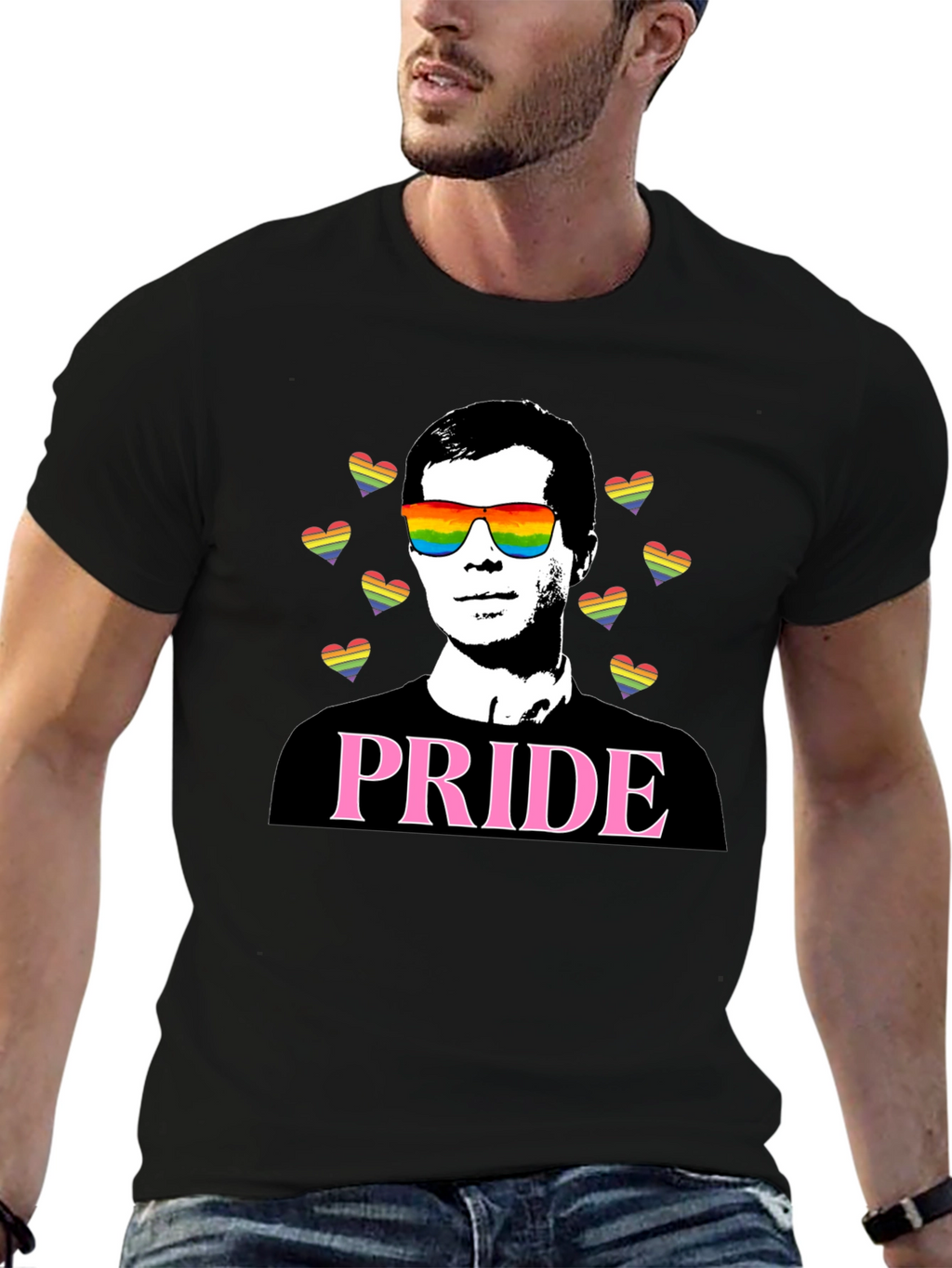 Pride T-Shirt LGBT Rainbow Heart