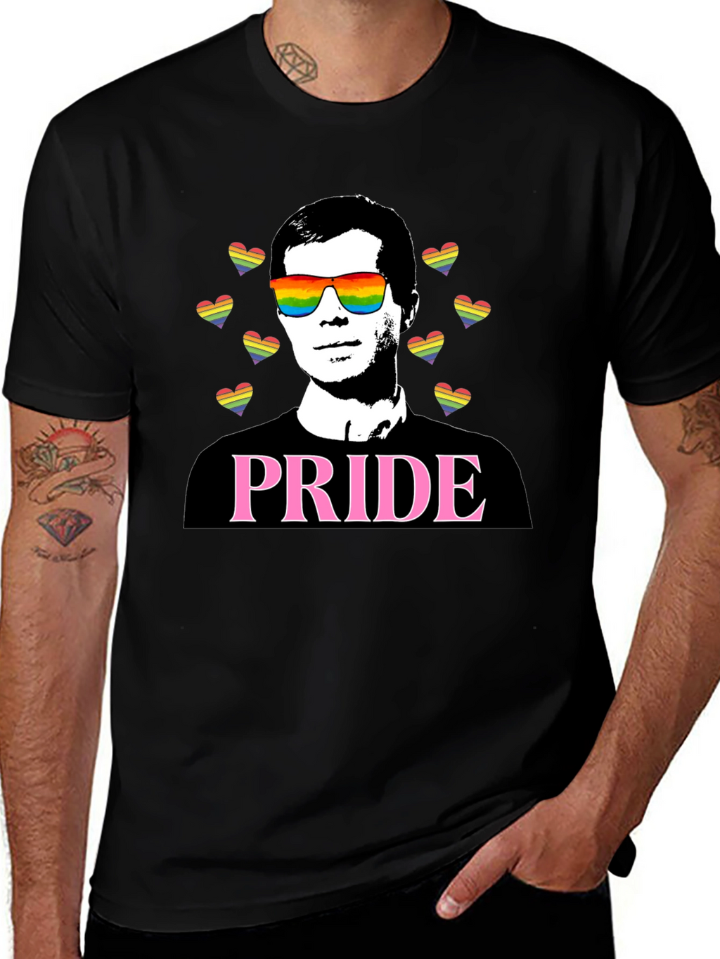 Pride T-Shirt LGBT Rainbow Heart