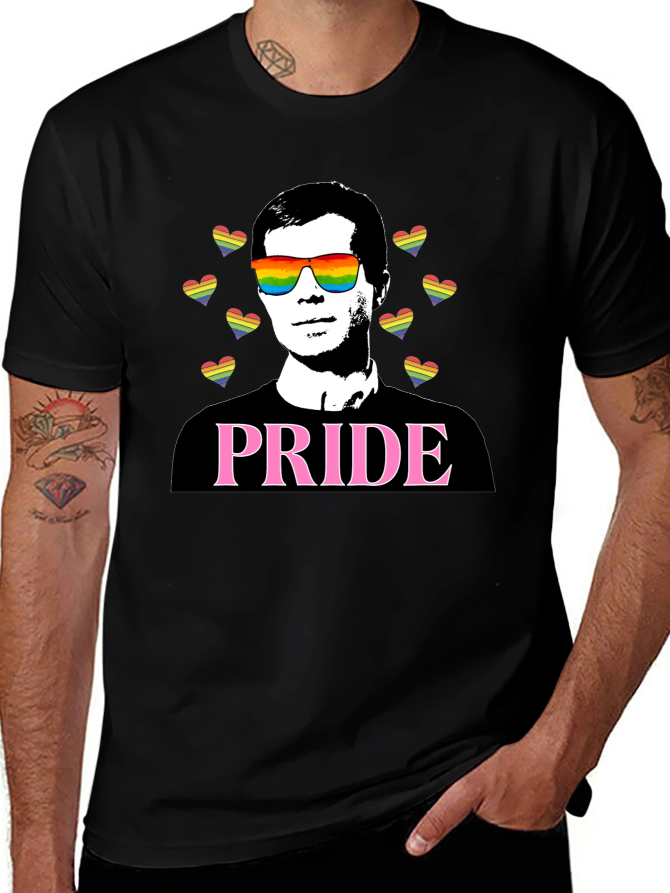 Pride T-Shirt LGBT Rainbow Heart