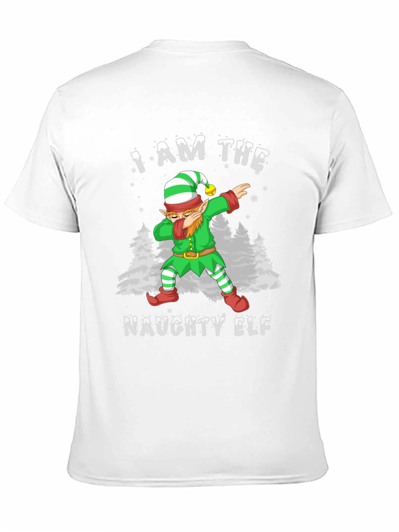 Naughty Elf Dabbing Christmas T-Shirt