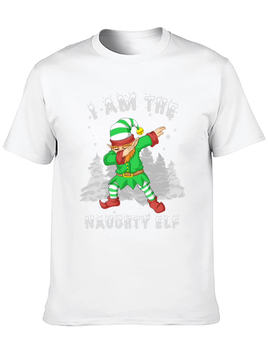 Naughty Elf Dabbing Christmas T-Shirt