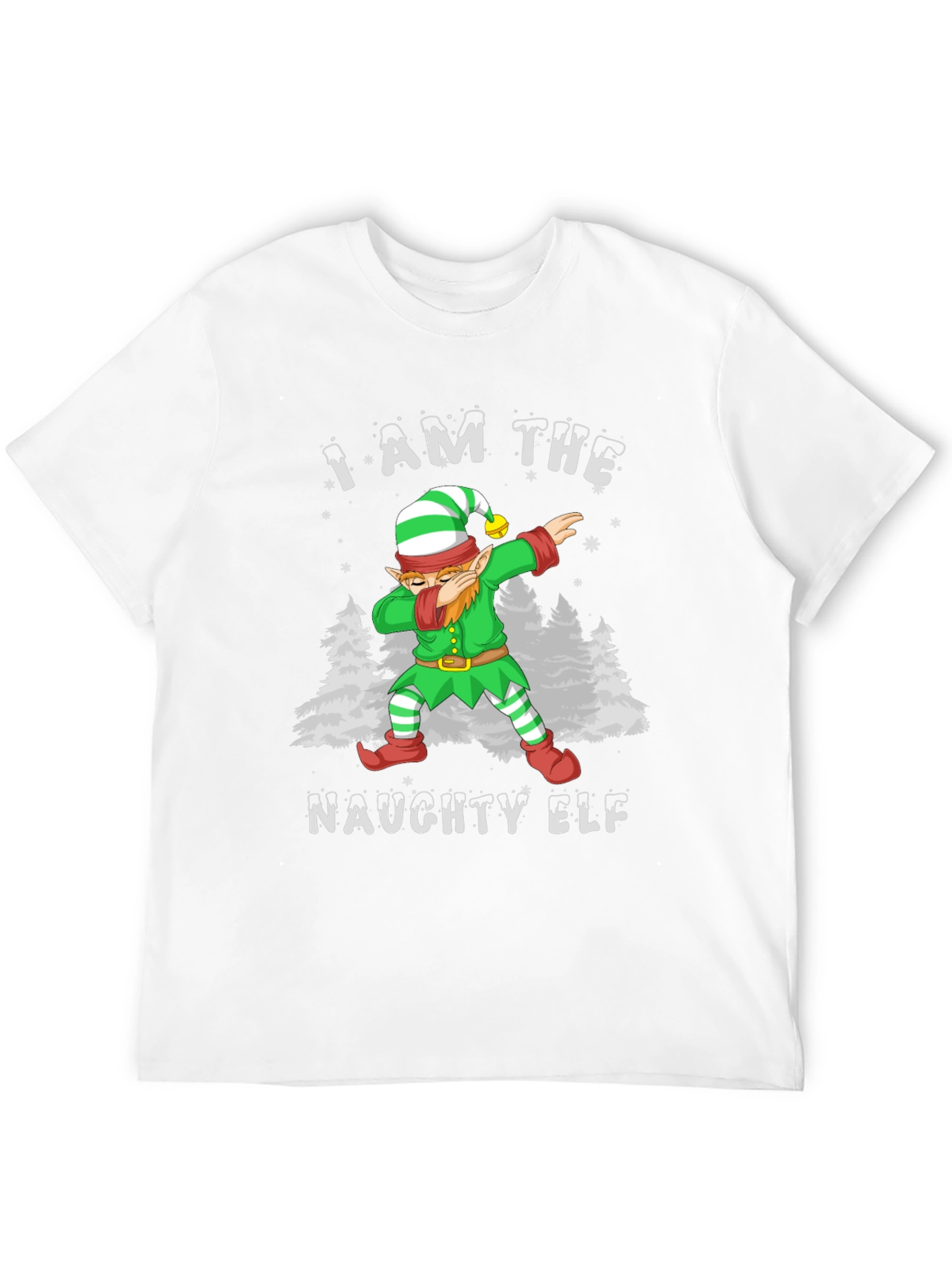 Naughty Elf Dabbing Christmas T-Shirt