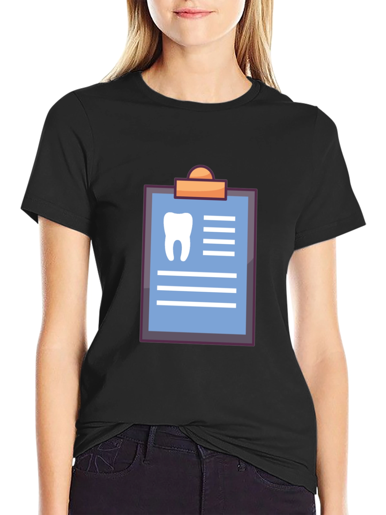 Dentist Record T-Shirt - Black Cotton Tee