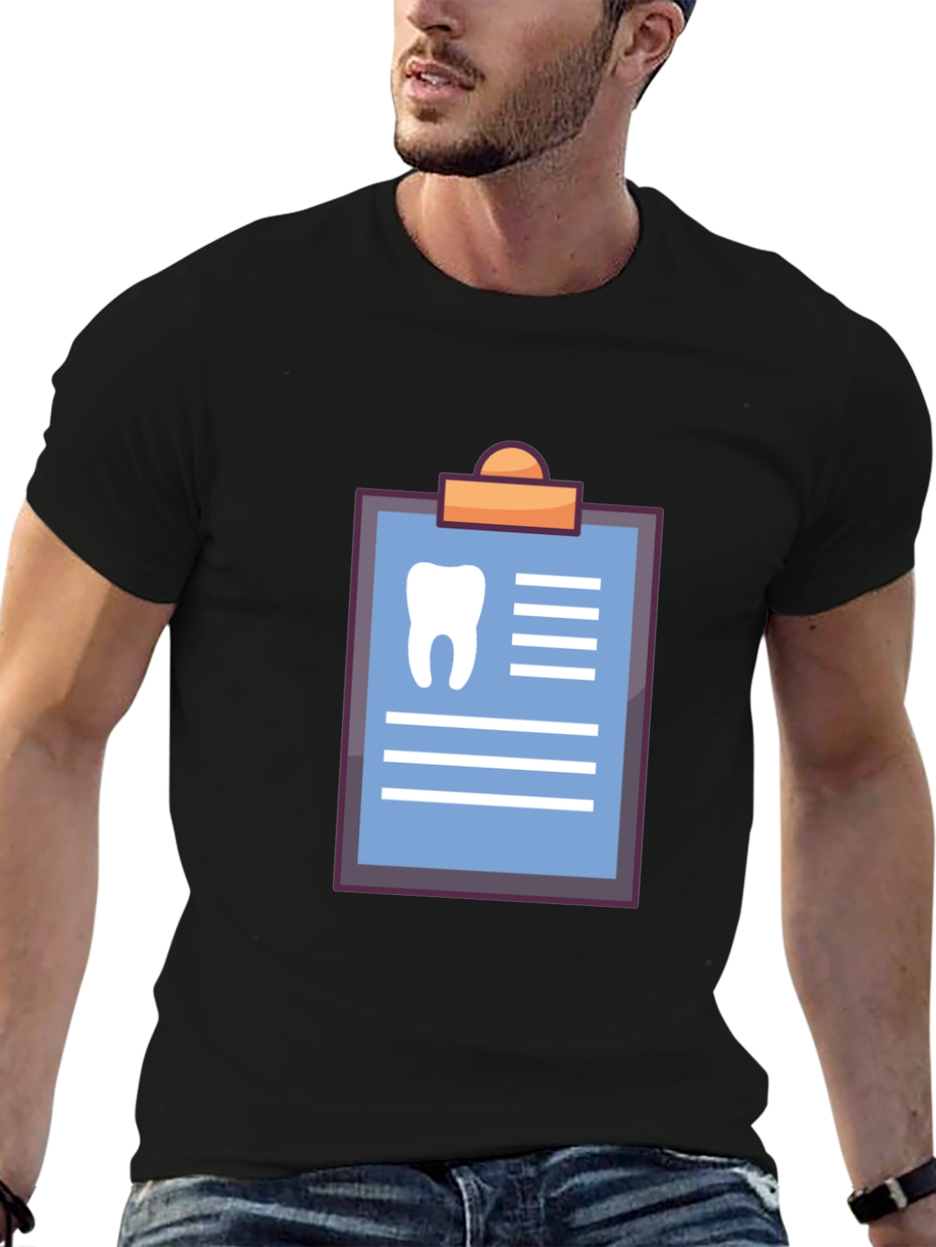 Dentist Record T-Shirt - Black Cotton Tee