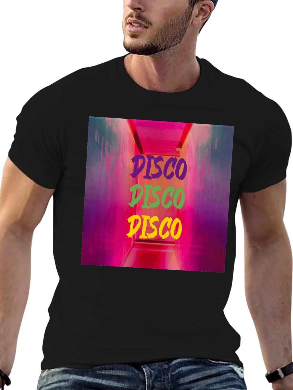 Retro Disco Graphic Print T-Shirt