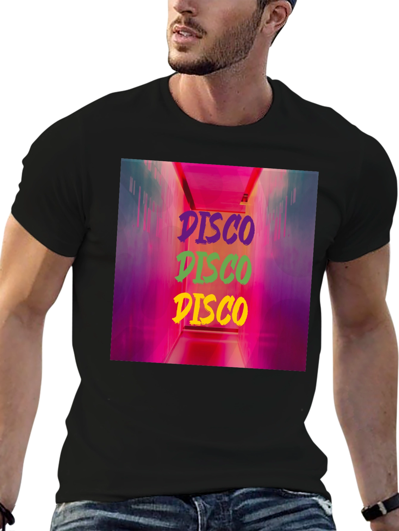 Retro Disco Graphic Print T-Shirt