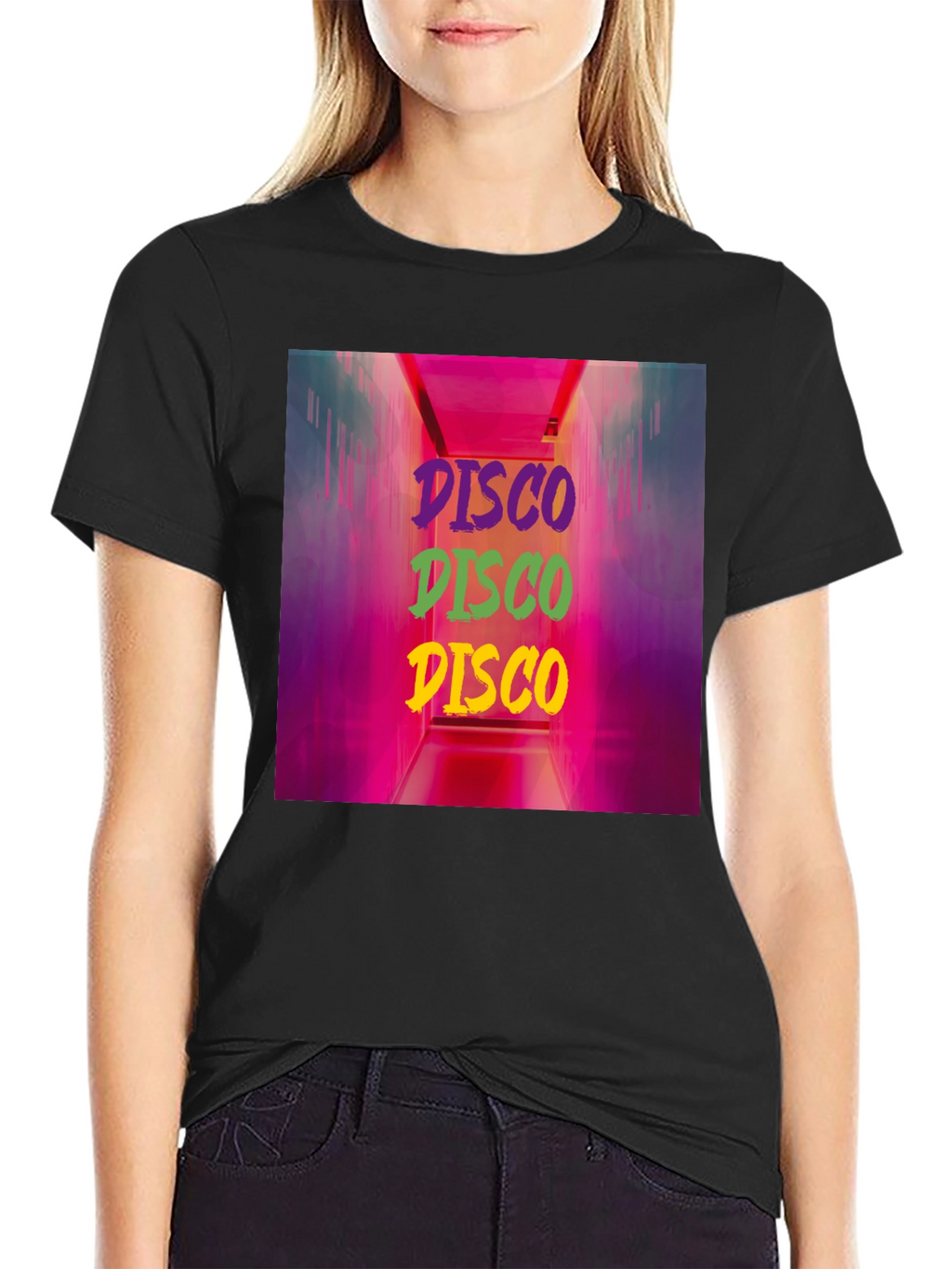 Retro Disco Graphic Print T-Shirt
