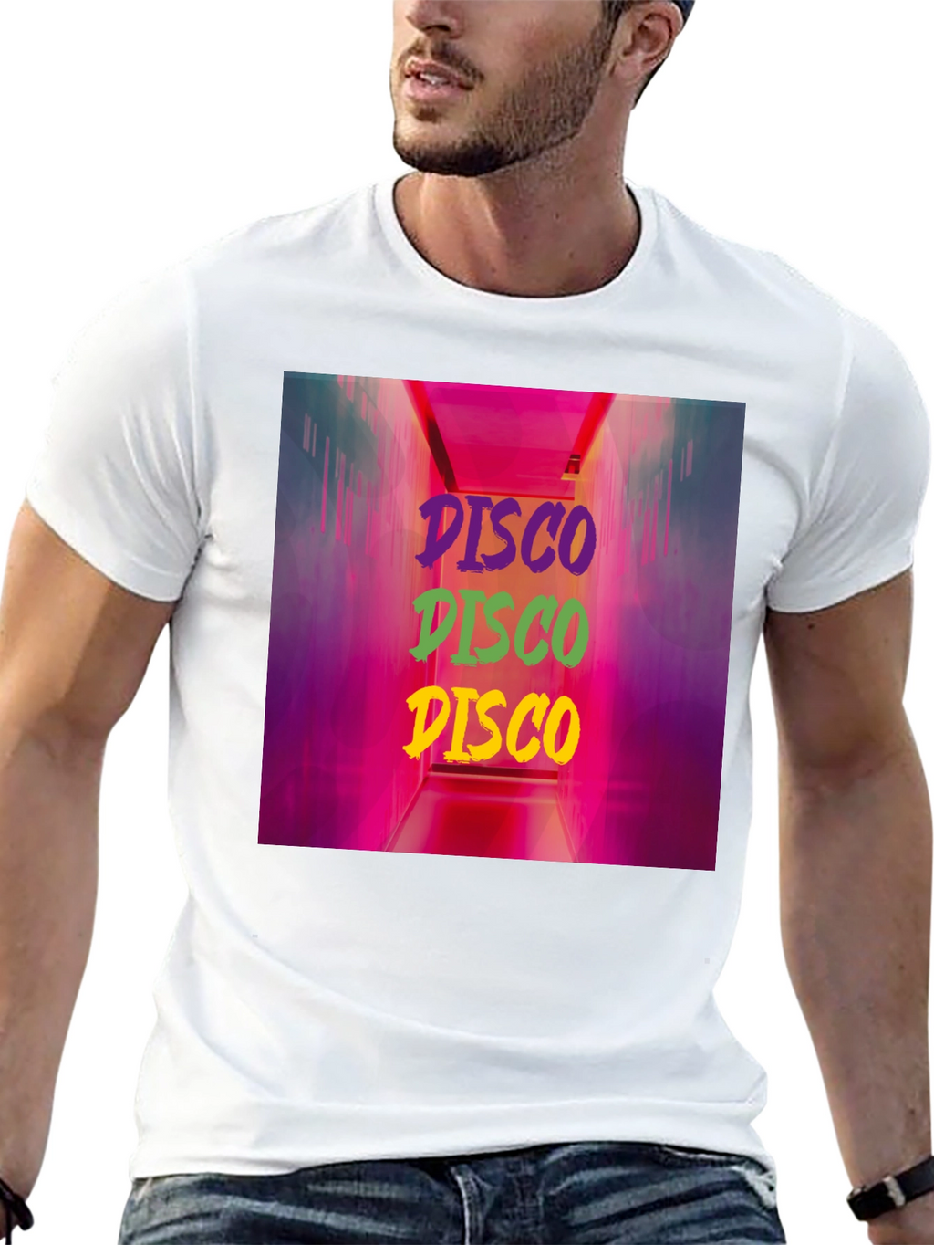 Retro Disco Graphic Print T-Shirt
