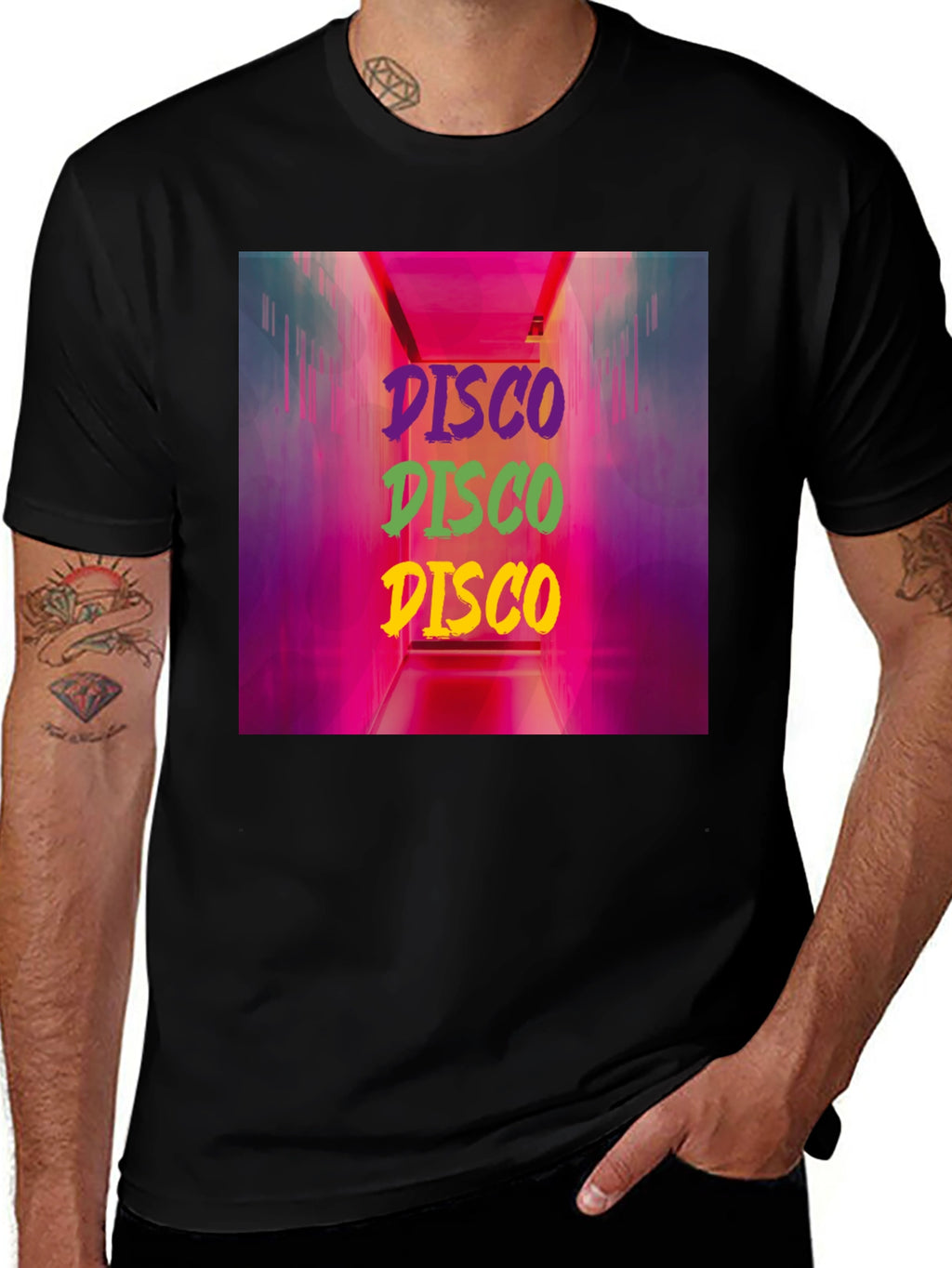Retro Disco Graphic Print T-Shirt