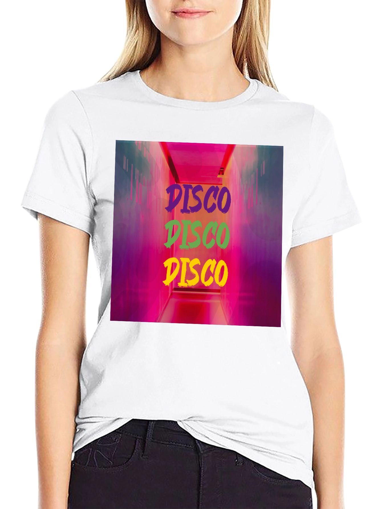 Retro Disco Graphic Print T-Shirt