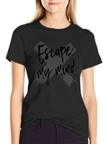 Escape My Mind Graphic Tee - Soft Black T-Shirt