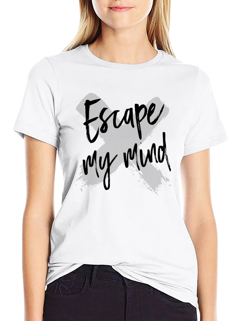 Escape My Mind Graphic Tee - Soft Black T-Shirt