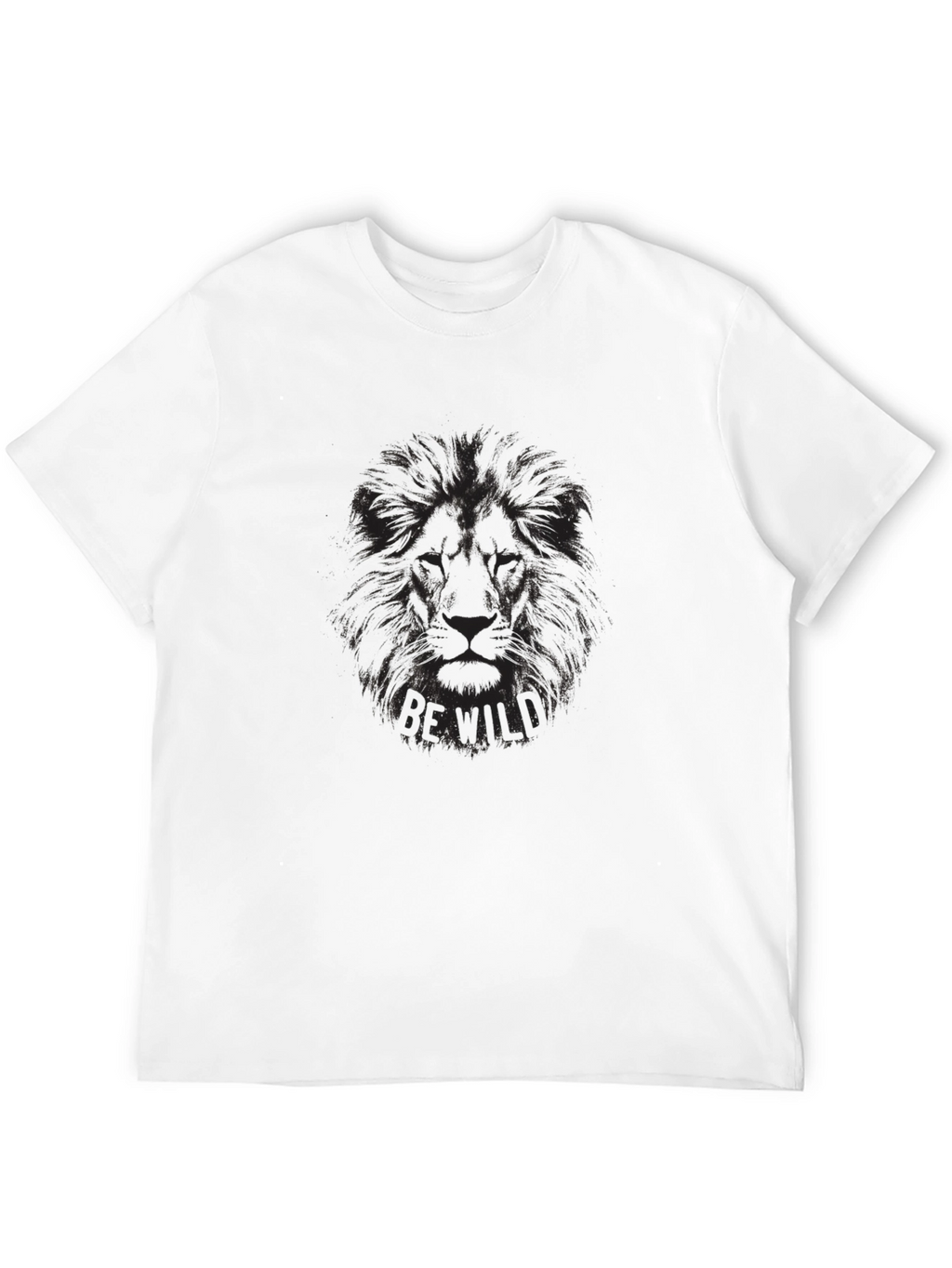 Be Wild Lion Graphic T-Shirt - Stylish Black Tee