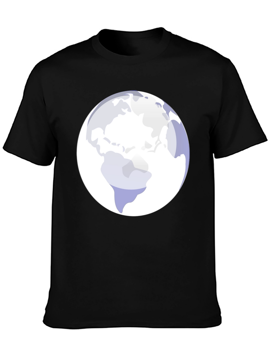 Earth Graphic Tee - Modern Black Cotton Blend Shirt