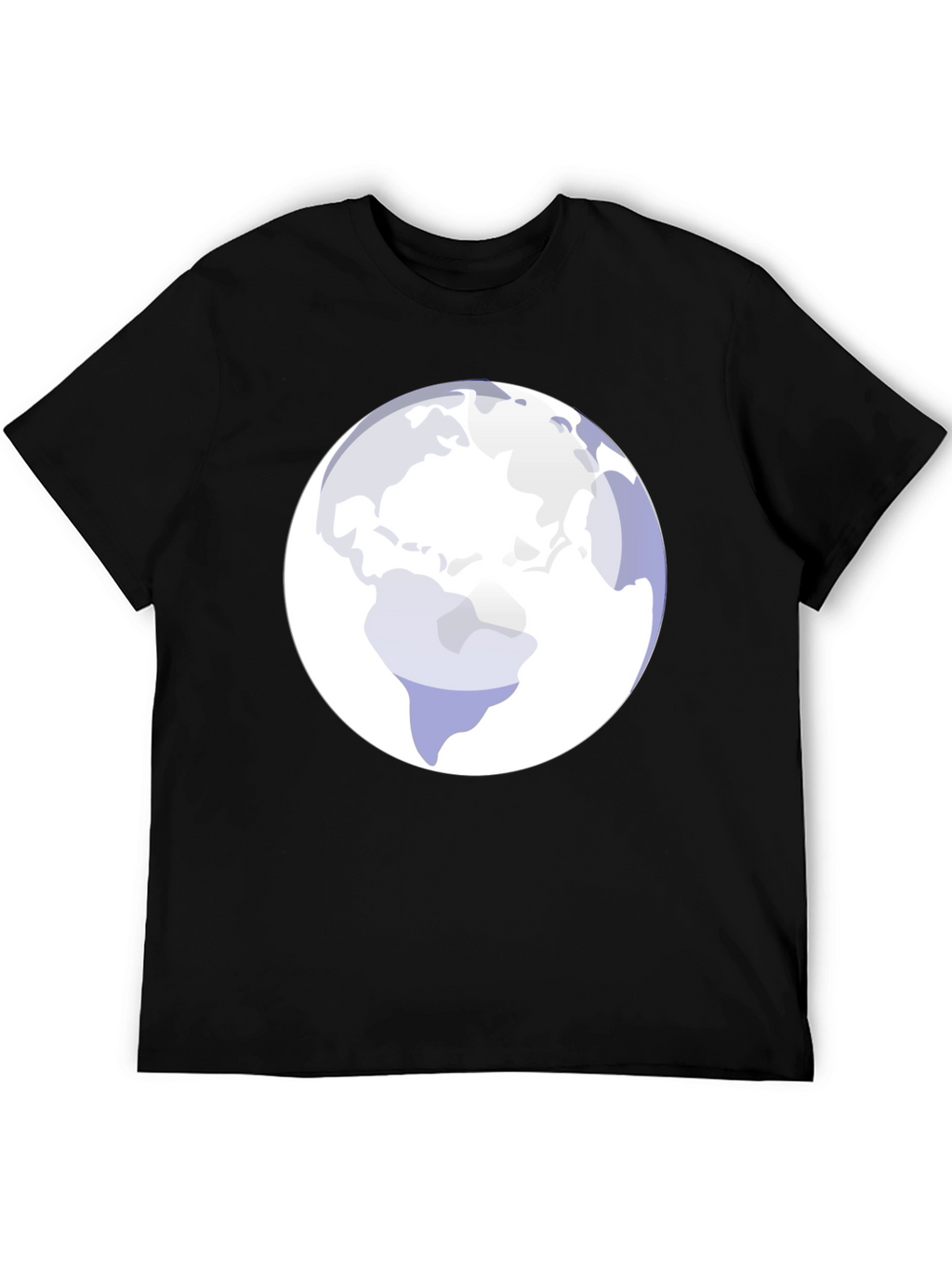 Earth Graphic Tee - Modern Black Cotton Blend Shirt