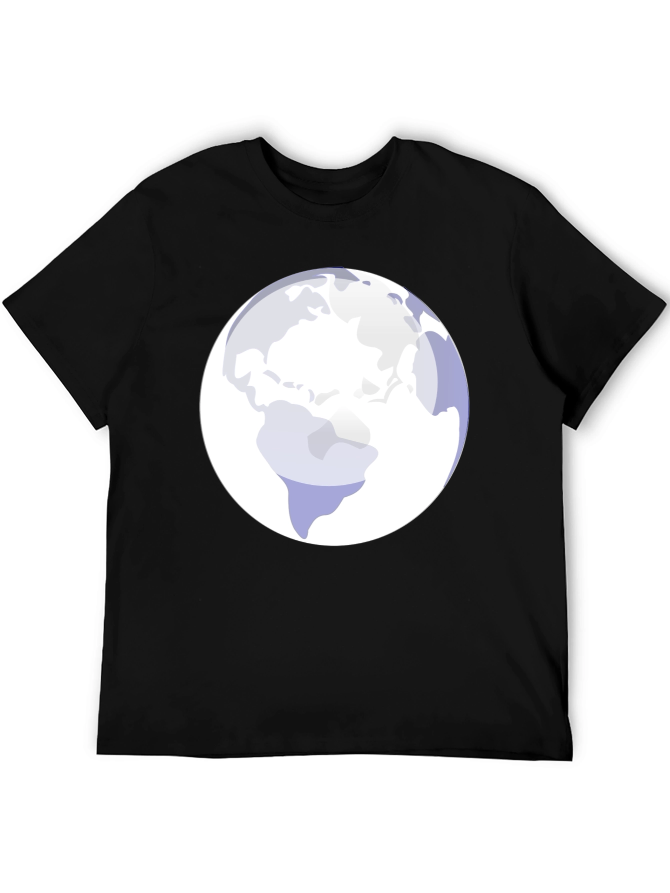 Earth Graphic Tee - Modern Black Cotton Blend Shirt